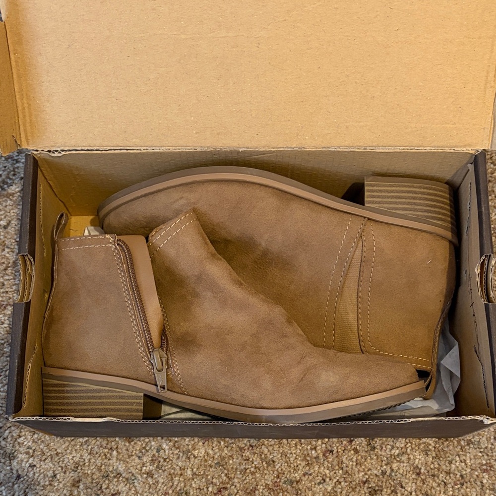 Time and Tru Tan Ankle Boots